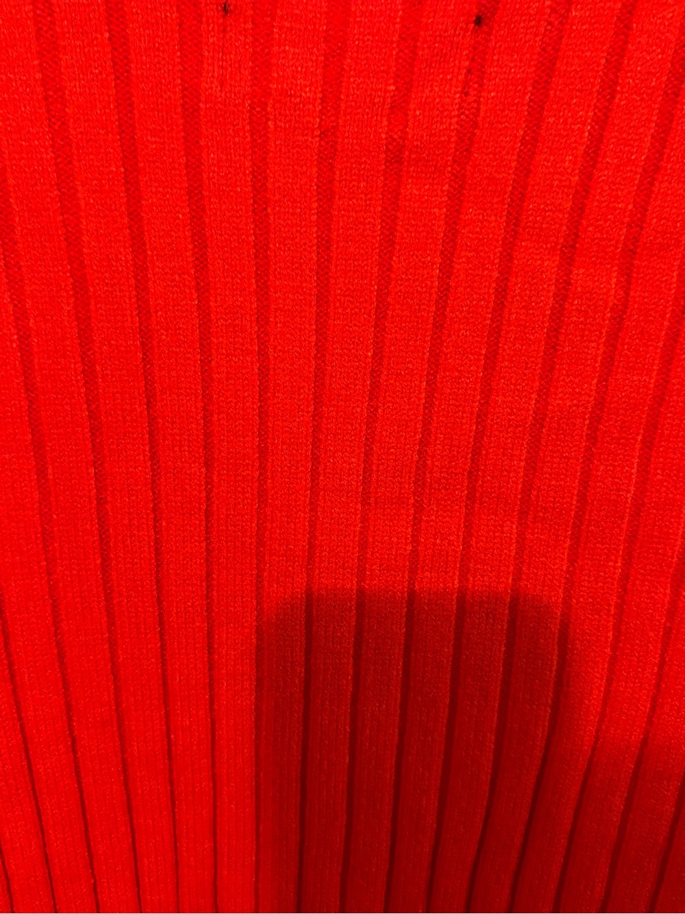 Laundry by Shelli Segal Red Ribbed Pearl Button Ruffle Cardigan - Picture 9 of 10